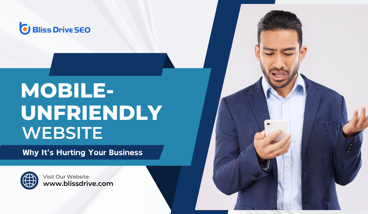Mobile-Unfriendly Website - a man with disappointed expression while holding and looking at his phone