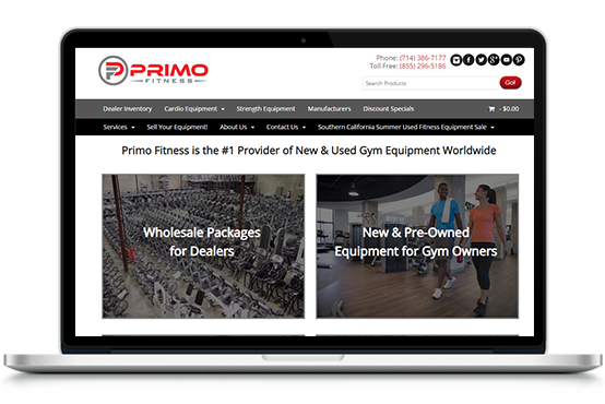 Primo Fitness Laptop Mockup